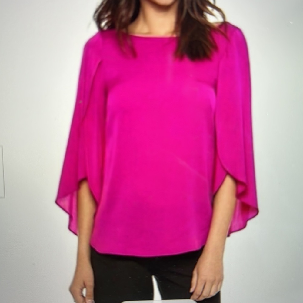 Milly butterfly sleeve top, fuchsia. Size 0.